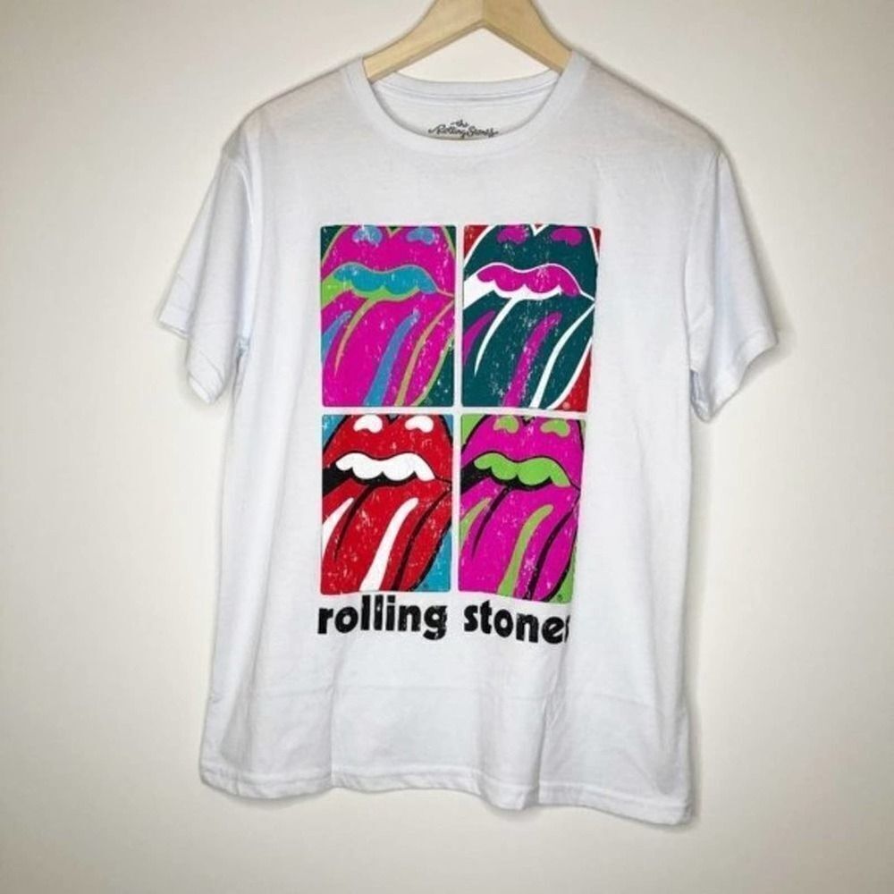 THE ROLLING STONES Baby Blue Graphic Tee